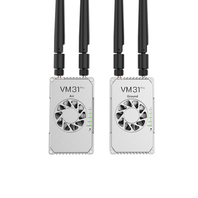 VM31 Video&amp;Data&amp;RC link ma dwie częstotliwości opcjonalne ((800MHz、1.4GHz) z zasięgiem transmisji 15 km (od powietrza do ziemi).